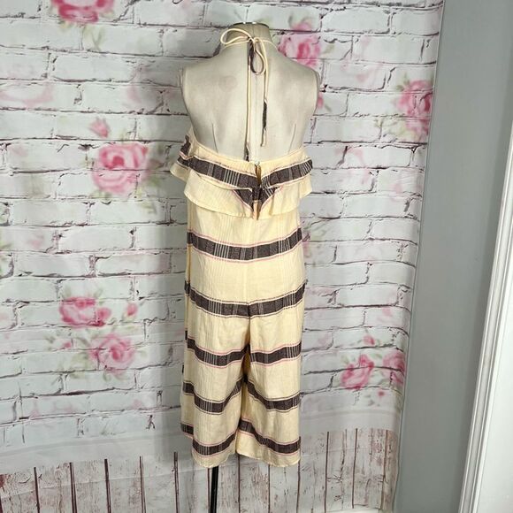 Saturday Sunday Anthropologie marina striped halter jumpsuit size small - Picture 8 of 13